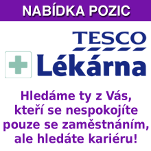 Nabídka pracovních příležitostí partnera – Lékárny TESCO